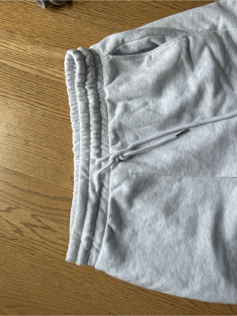 Women's Light Gray Drawstring Sweat Shorts